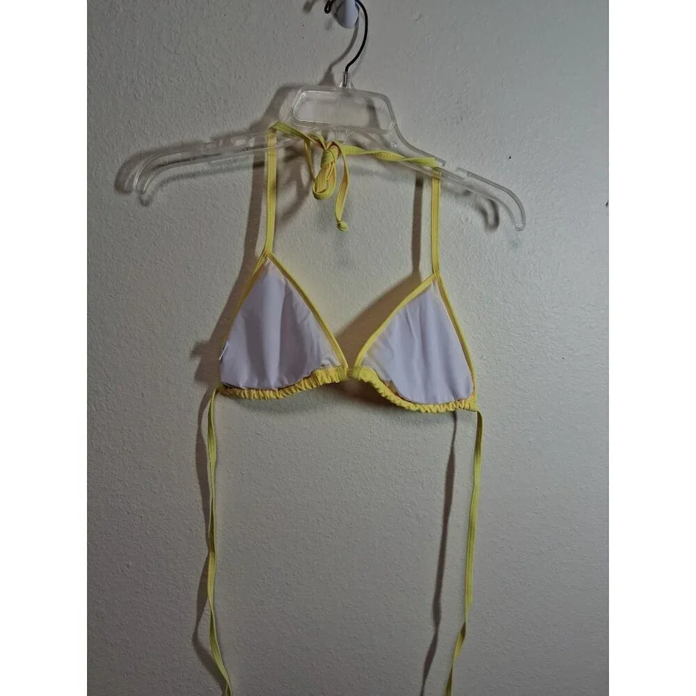 NWOT Yellow Bikini 2 Piece Swimsuit Beach Summer Pool Vacation Womens Size Small